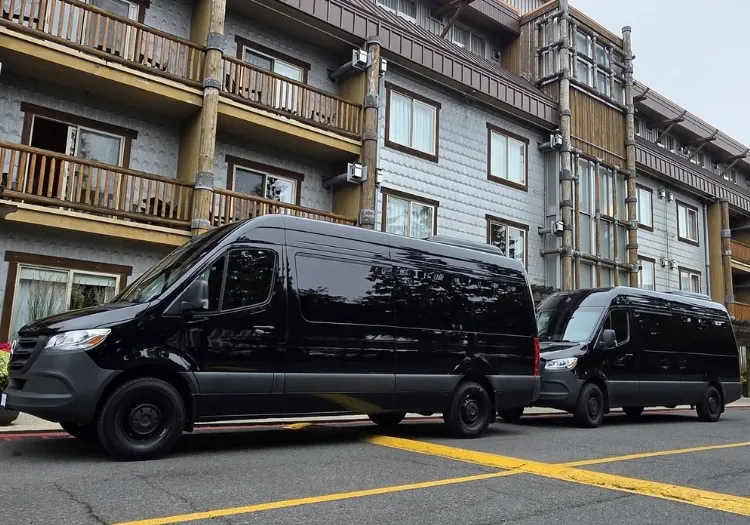 Black car service exterior for luxury Seattle transportation