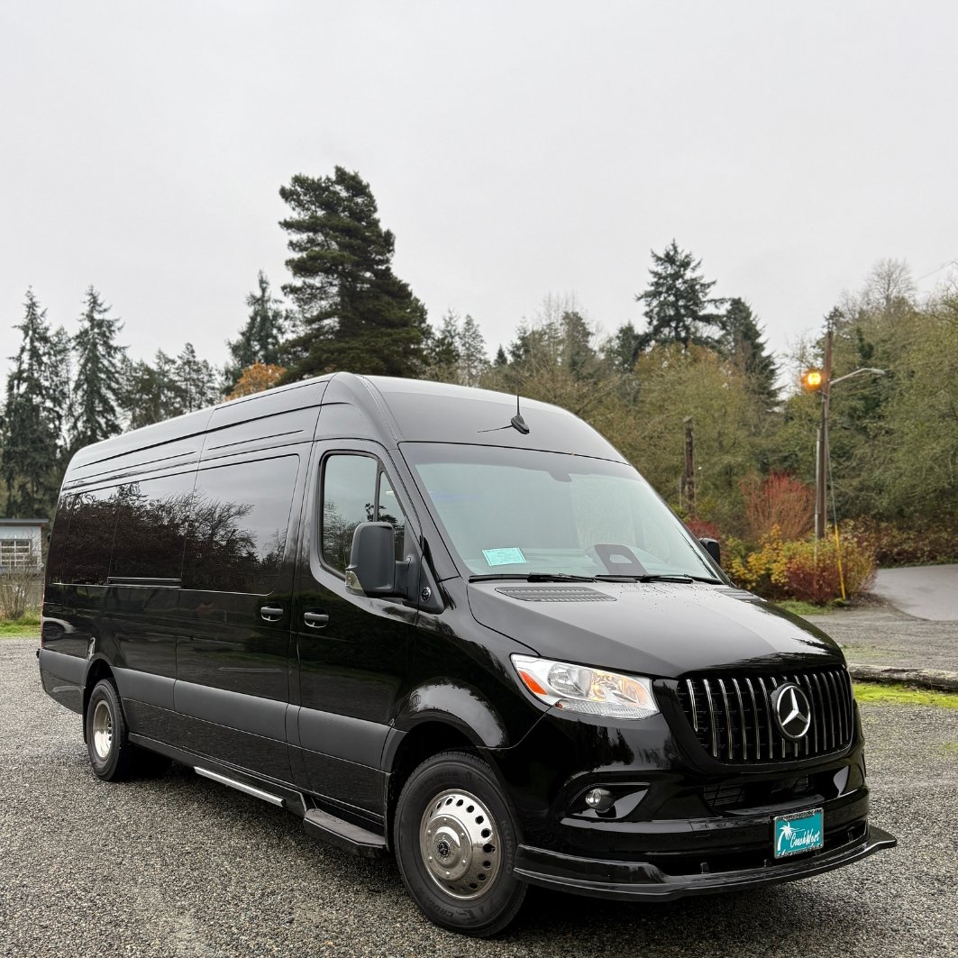 Mercedes Sprinter for Seattle cruise transfers from Covington