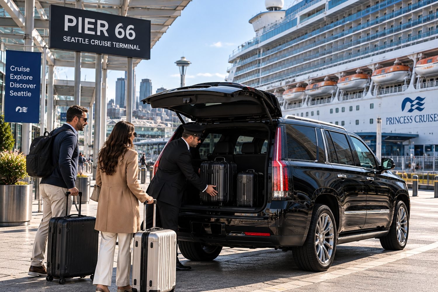 Mercedes Sprinter for Seattle cruise transfers from Bothell
